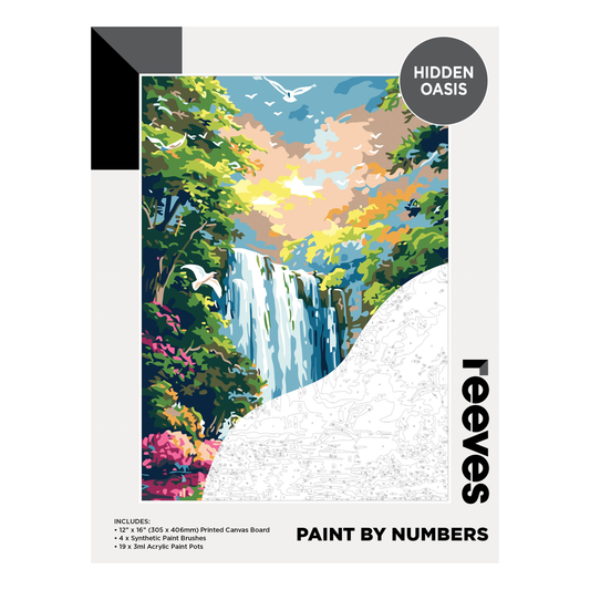 Reeves Paint By Numbers 12x16 inch - Hidden Oasis