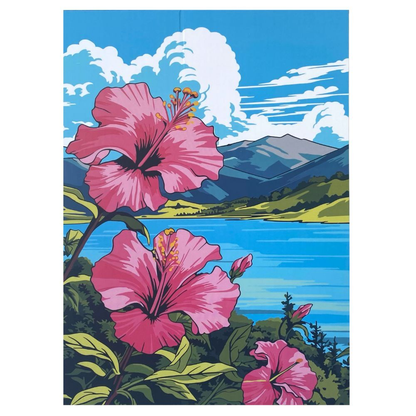 Reeves Paint By Numbers 12x16 inch - Island Blooms image 2