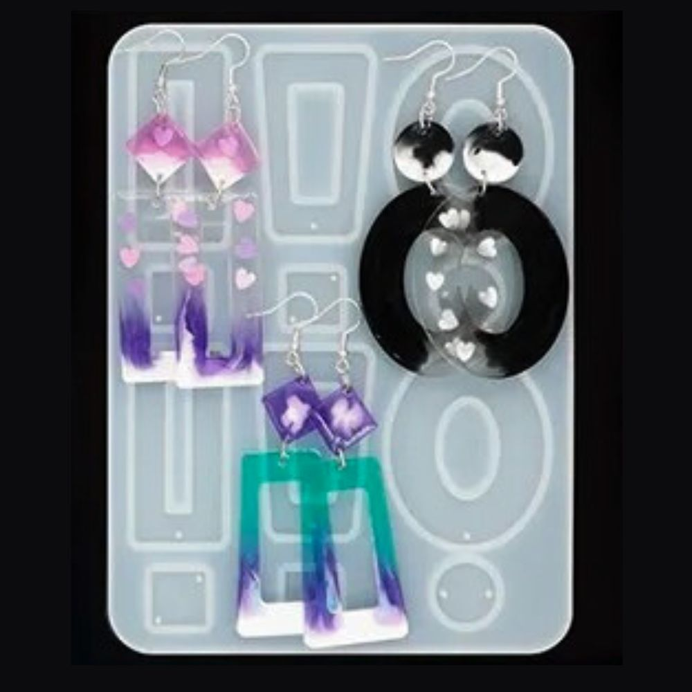 Ribtex Silicone UV Mould Rectangle Earrings image 3