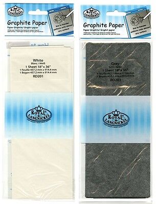 Royal Langnickel White Graphite Sheets 9x13in Pkt 4