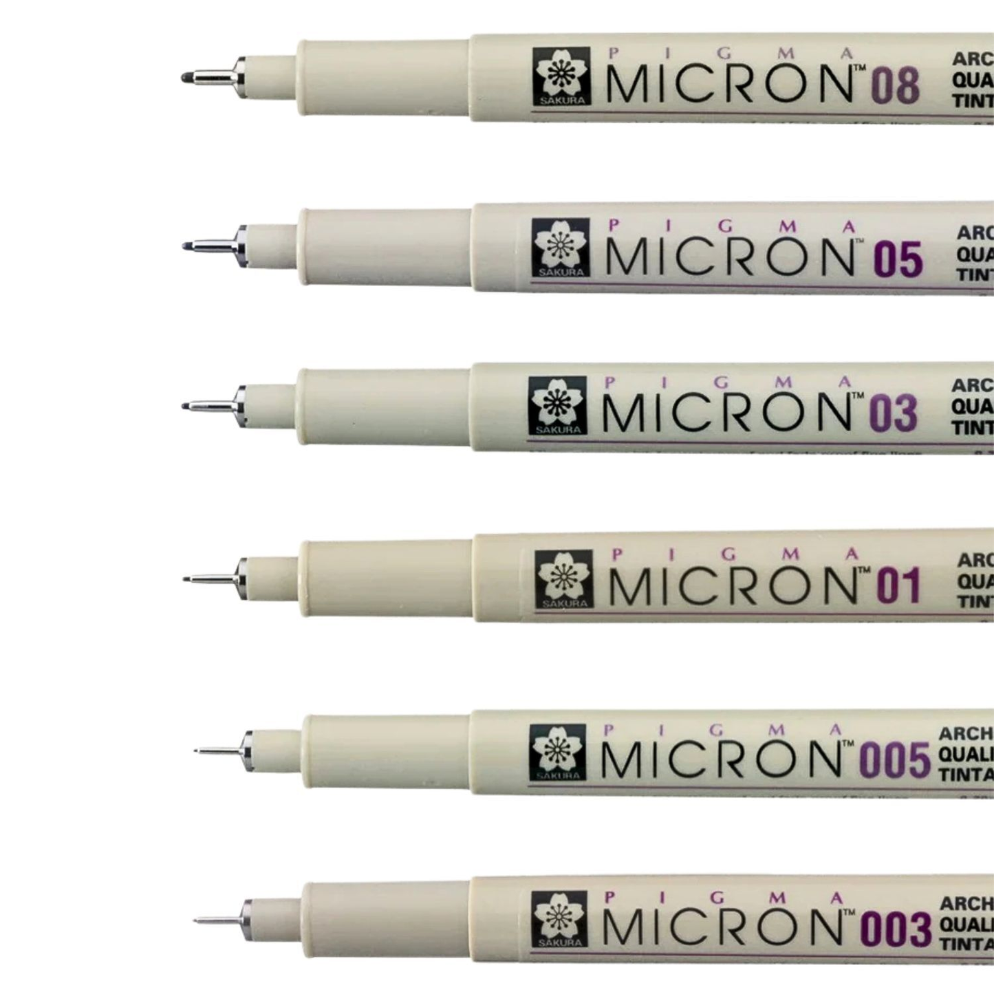 Sakura Pigma Micron Pen 6pc Black image 5