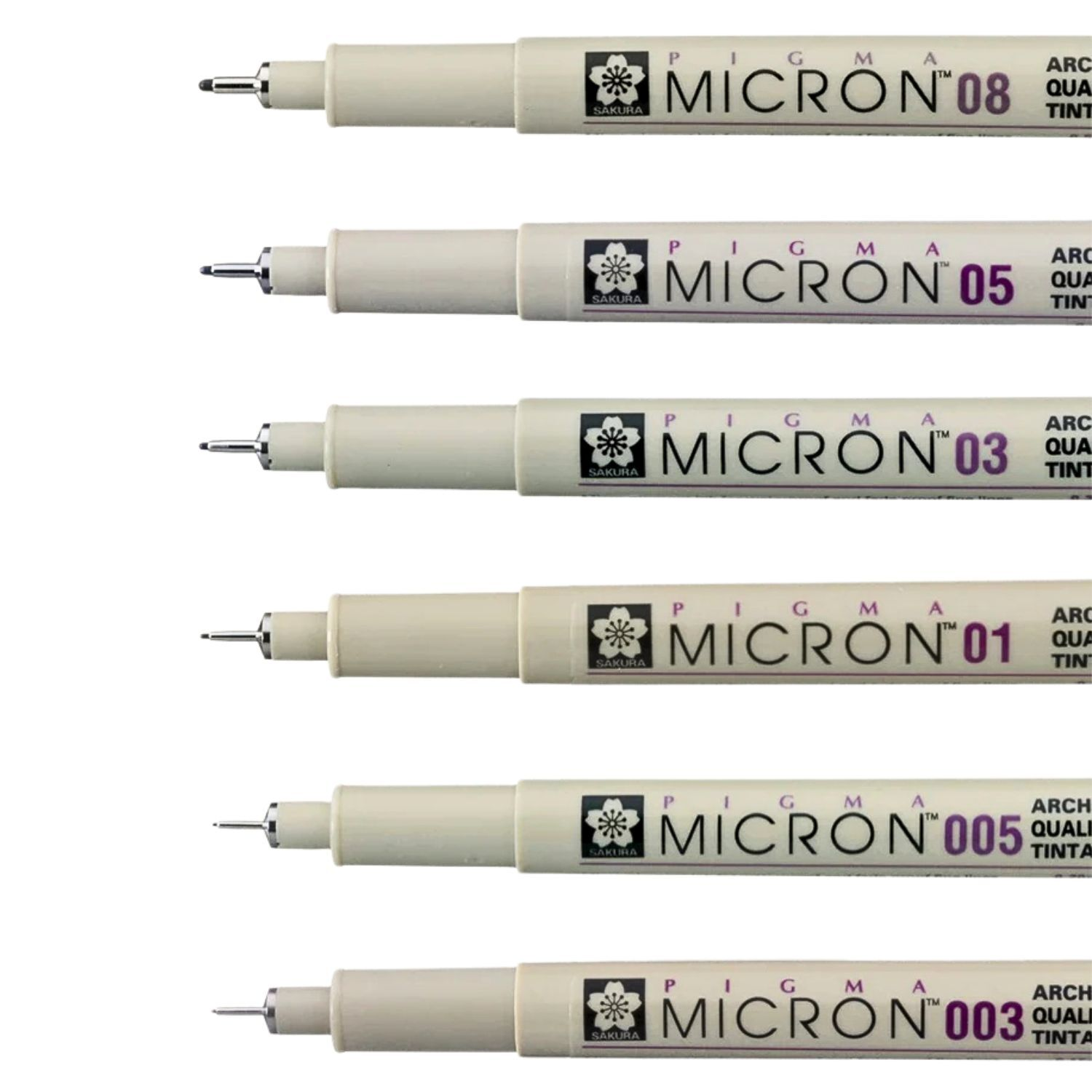 Sakura Pigma Micron Pen 6pc Black image 5