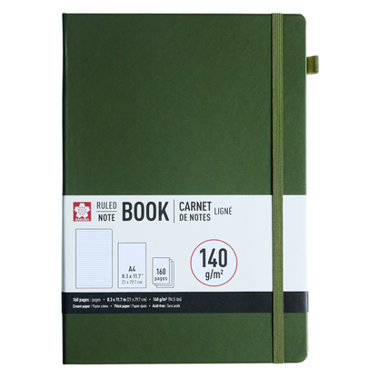 Sakura Ruled Hard Cover Notebook A4 Pine Needle