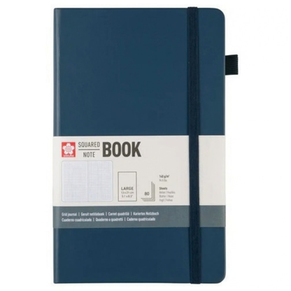 Sakura Squared Hard Cover Notebook A5 - 13x21cm Deep Indigo