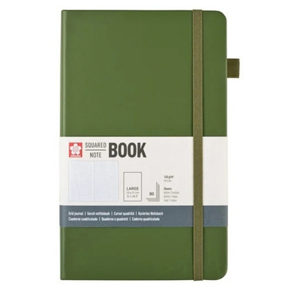 Sakura Squared Hard Cover Notebook A5 - 13x21cm Pine Needle