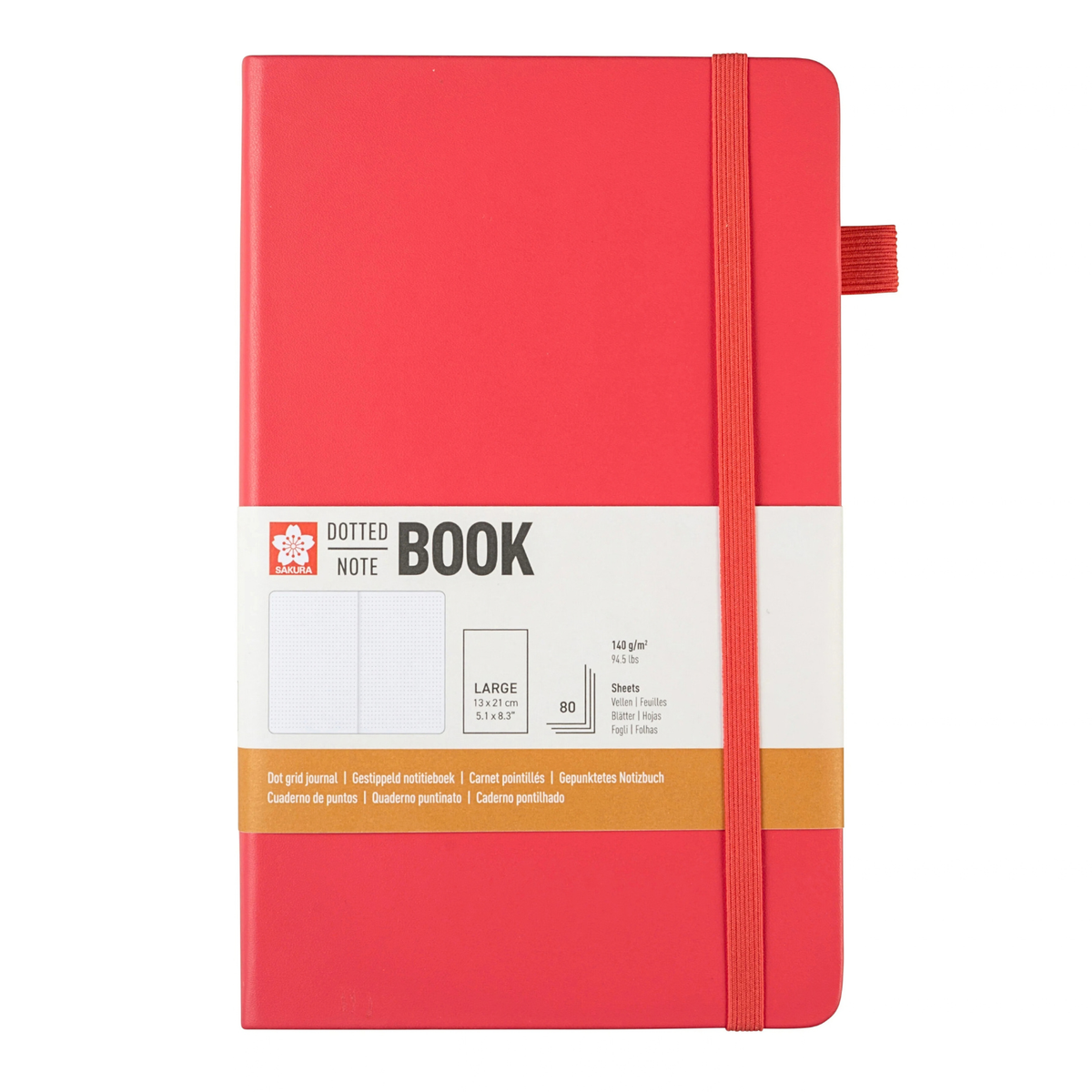 Sakura Dotted Hard Cover Notebook 13x21cm Plum Blossom