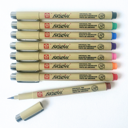 Sakura Pigma Brush, 8-Colour Set