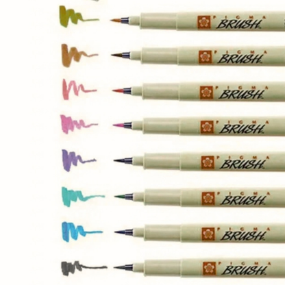 Sakura Pigma Brush, 8-Colour Set