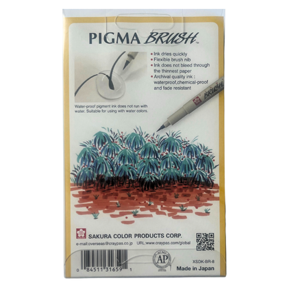Sakura Pigma Brush, 8-Colour Set