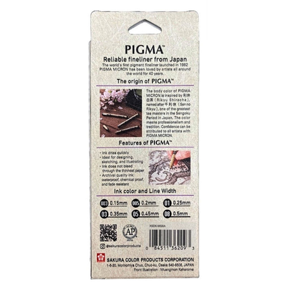 Sakura Pigma Manga 6 Pc Set