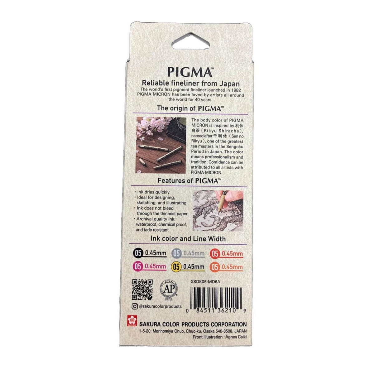 Sakura Pigma Micron 6pc 05 Mandala Set A (Warm Tones)