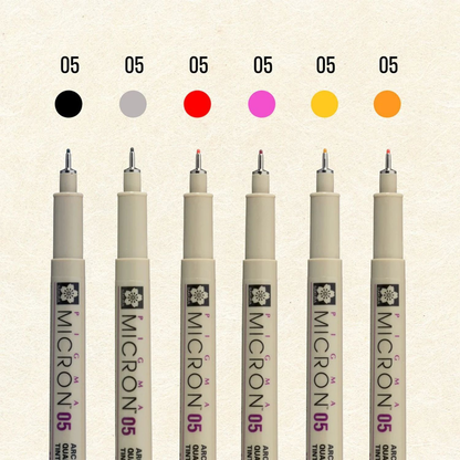 Sakura Pigma Micron 6pc 05 Mandala Set A (Warm Tones)