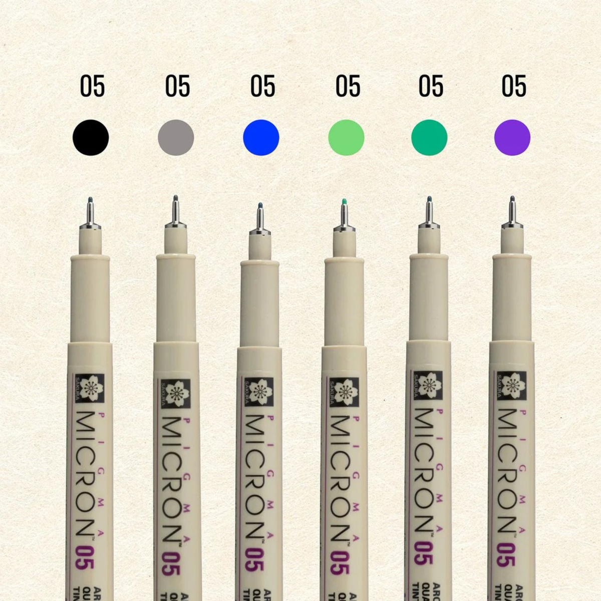 Sakura Pigma Micron 6pc 05 Mandala Set B (Cool Tones)