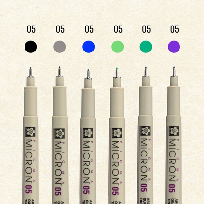 Sakura Pigma Micron 6pc 05 Mandala Set B (Cool Tones)