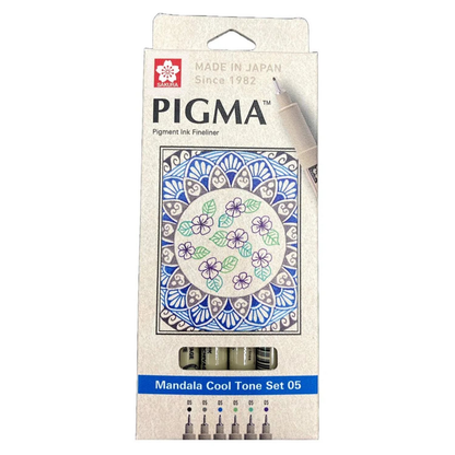 Sakura Pigma Micron 6pc 05 Mandala Set B (Cool Tones) Default Title