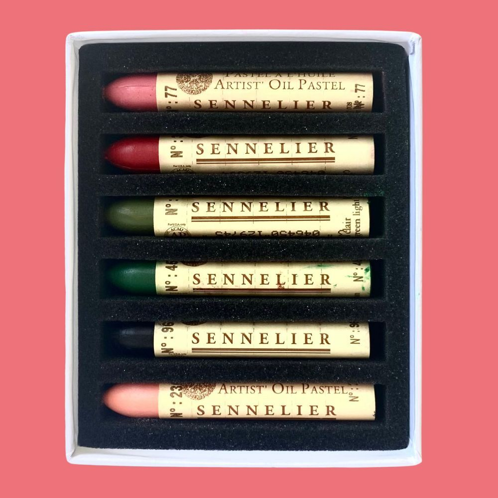 Sennelier Oil Pastels Box of 6 - Rose in Bloom image 4