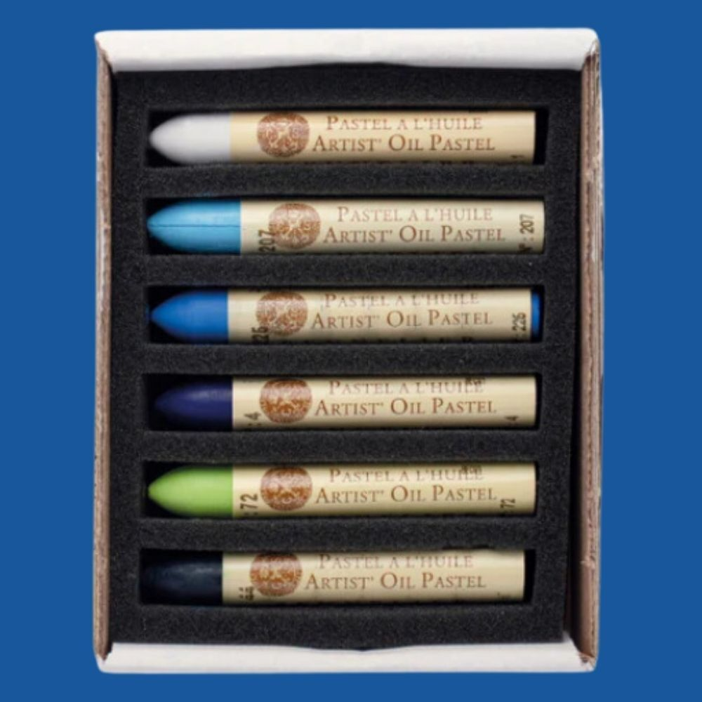 Sennelier Oil Pastels Box of 6 - Seascape image 3