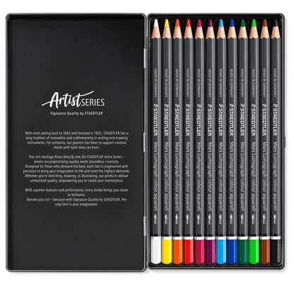 Staedtler Mars Lumograph Colour Aquarell 104 - Tin of 12 image 5