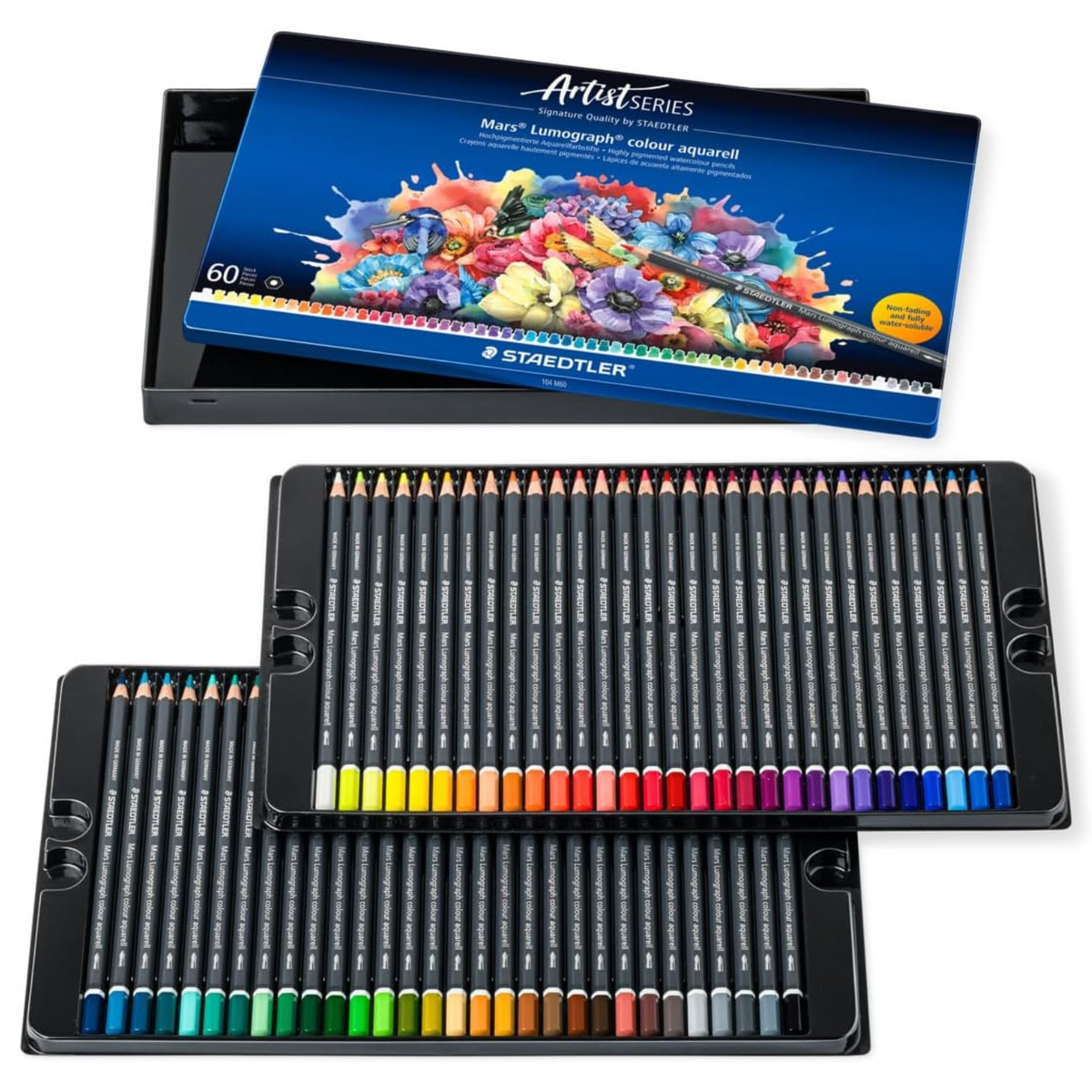 Staedtler Mars Lumograph Colour Aquarell 104 - Tin of 60