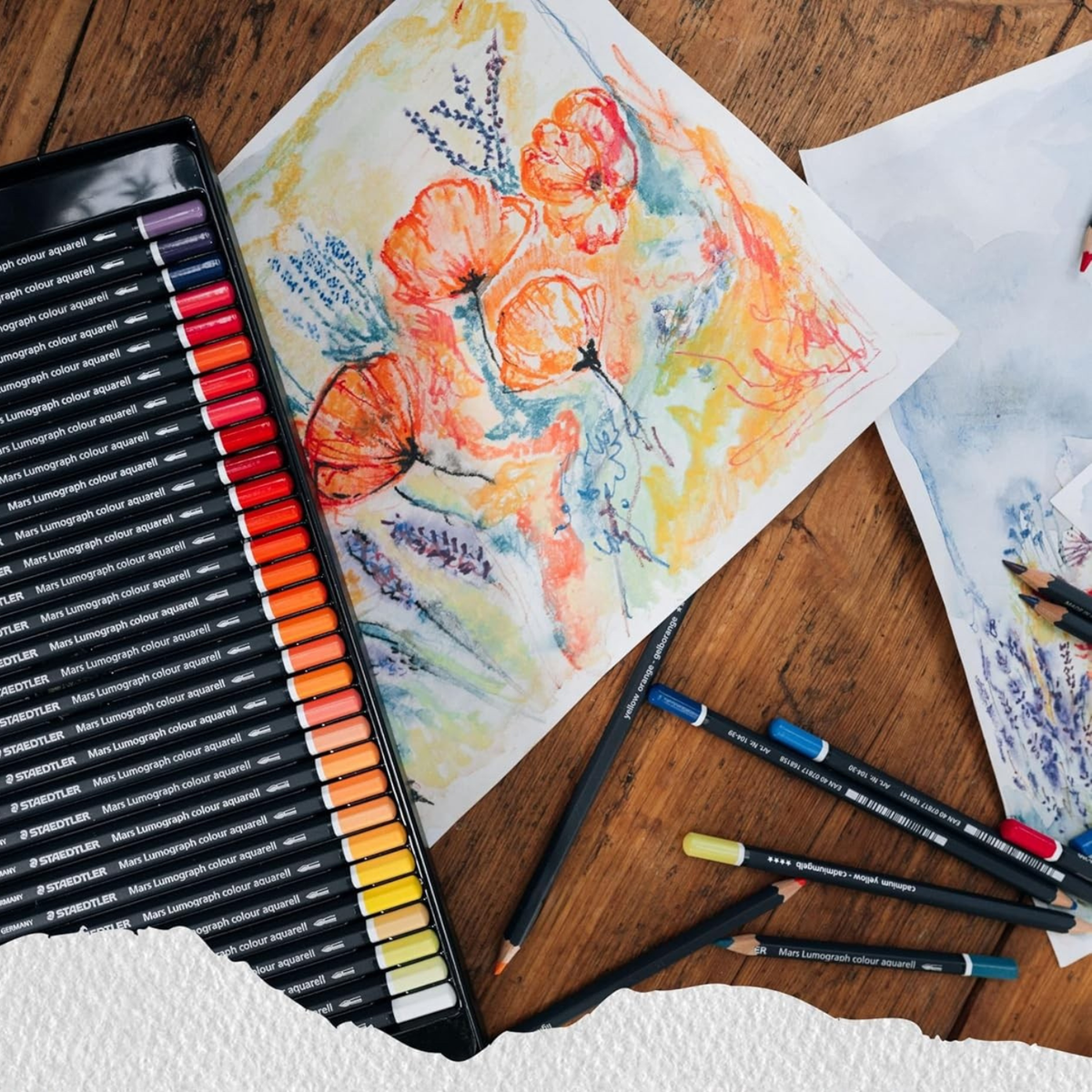 Staedtler Mars Lumograph Colour Aquarell 104 - Tin of 60