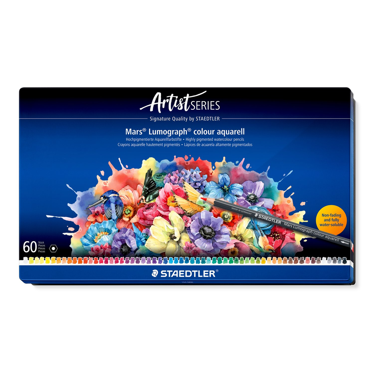 Staedtler Mars Lumograph Colour Aquarell 104 - Tin of 60