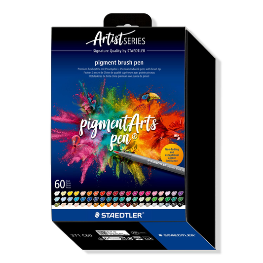 Staedtler Pigment Arts Brush Pen 371 - Assorted 60 pcs image 1