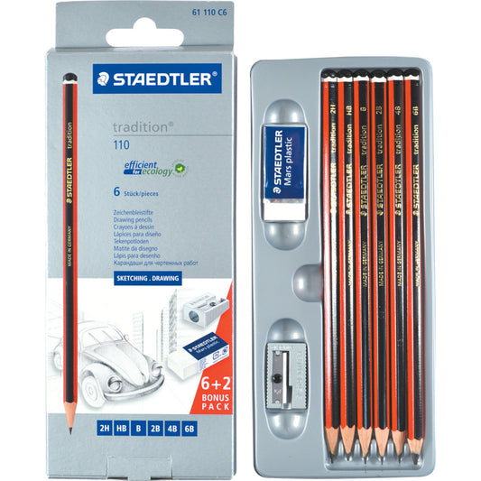 Staedtler Traditional Sketching Set 6 pce + additions Default Title