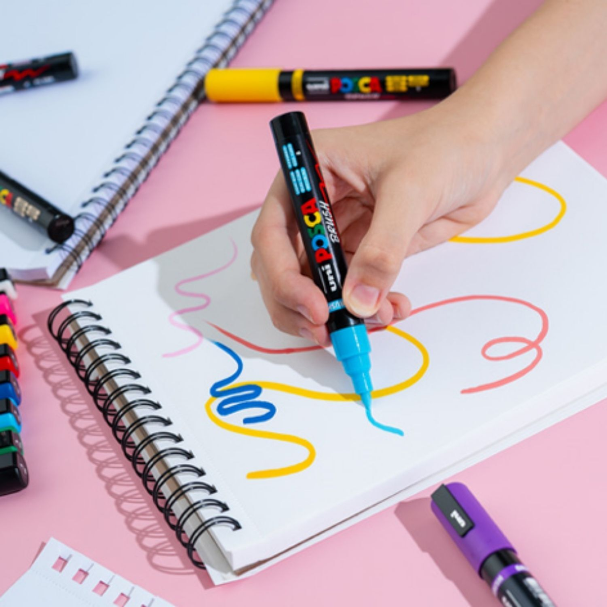 POSCA 5BR BRUSH TIP Paint Markers Pack of 8 - Assorted image 5
