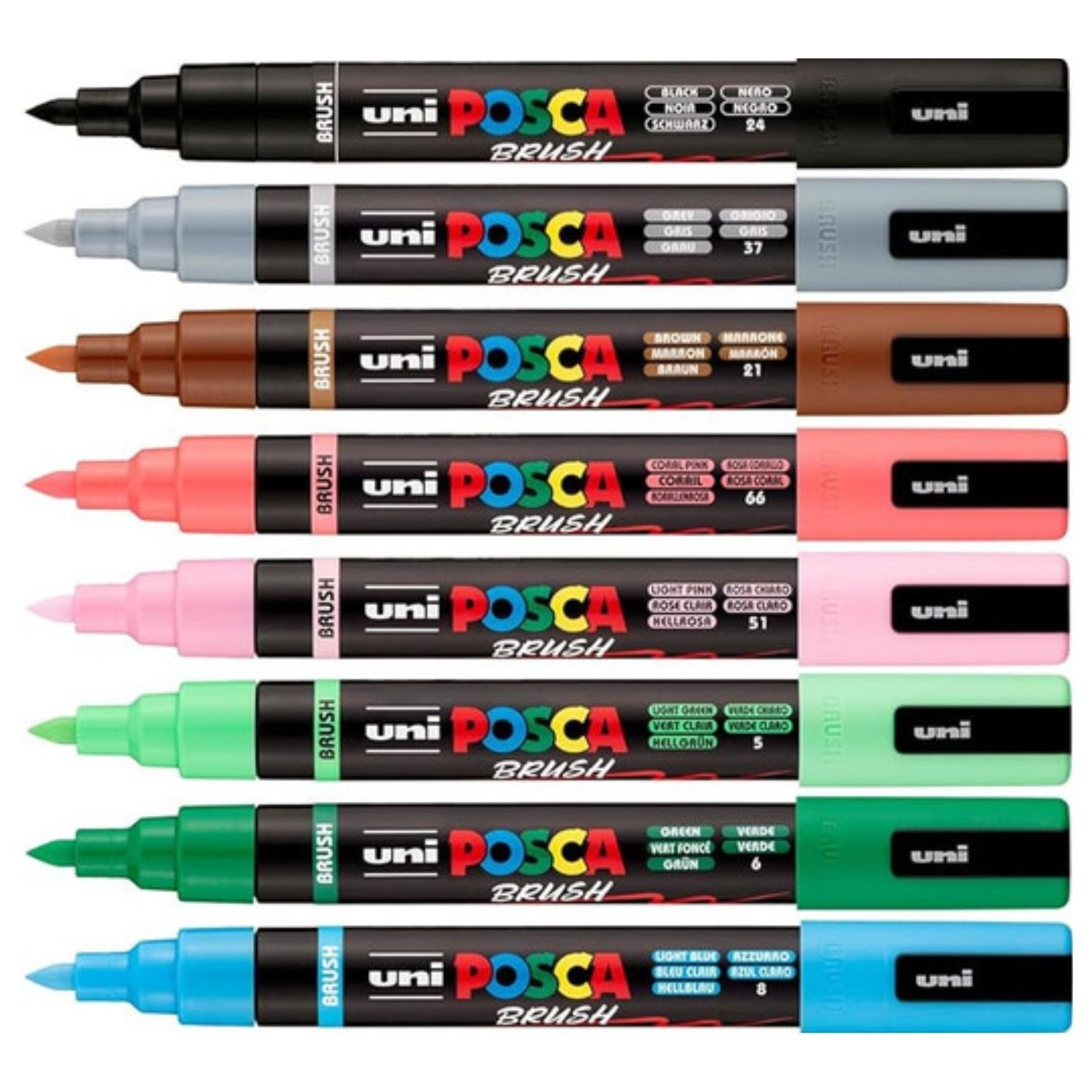 POSCA 5BR BRUSH TIP Paint Markers Pack of 16 - Assorted image 3