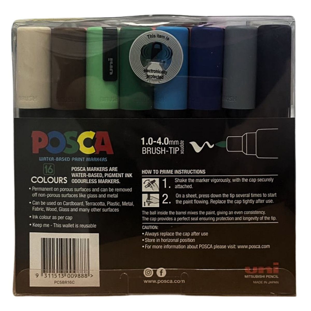 POSCA 5BR BRUSH TIP Paint Markers Pack of 16 - Assorted image 5
