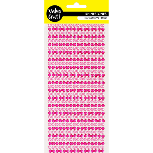 Value Craft Rhinestone Bubble Pink + Magenta 1 sheet image 1