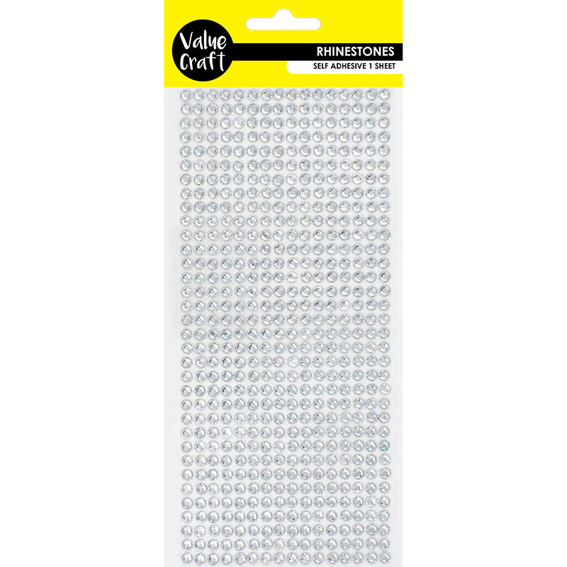 Value Craft Rhinestone Silver 540pcs 1 sheet