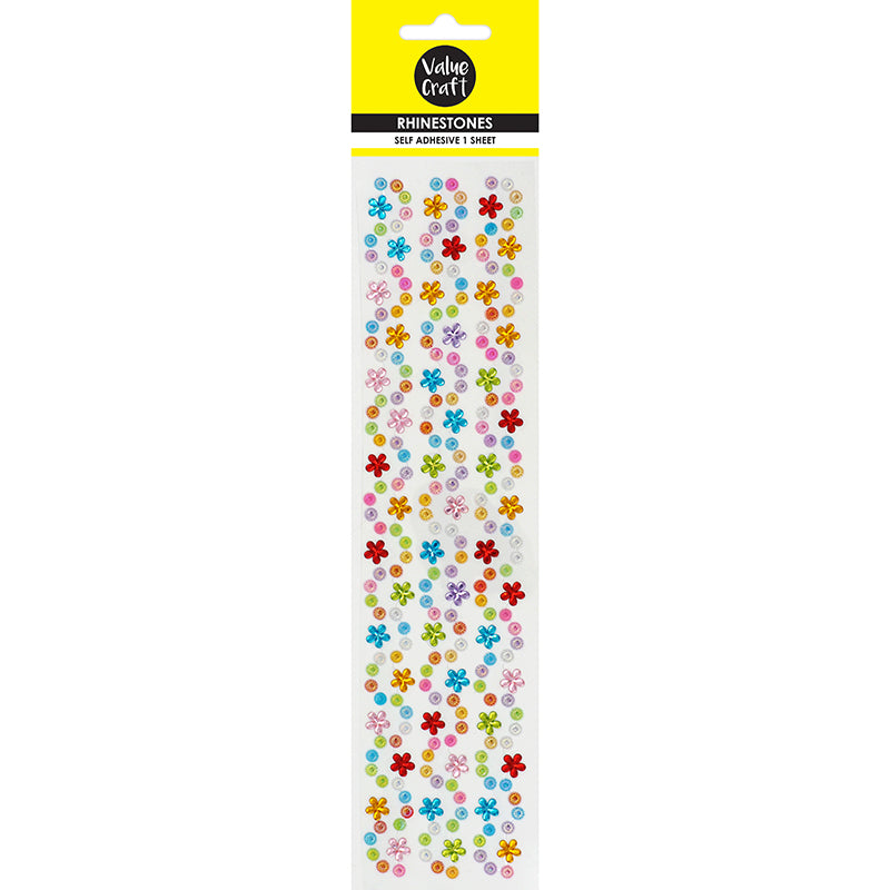 Value Craft Rhinestone Floral Swirls 1 sheet