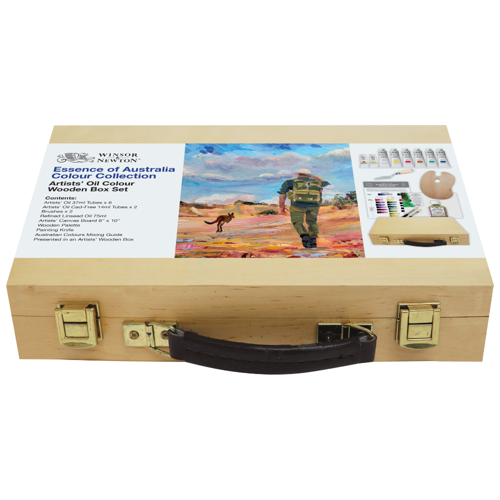 Winsor Newton Artist Oil Essence of Aust. Wood Box