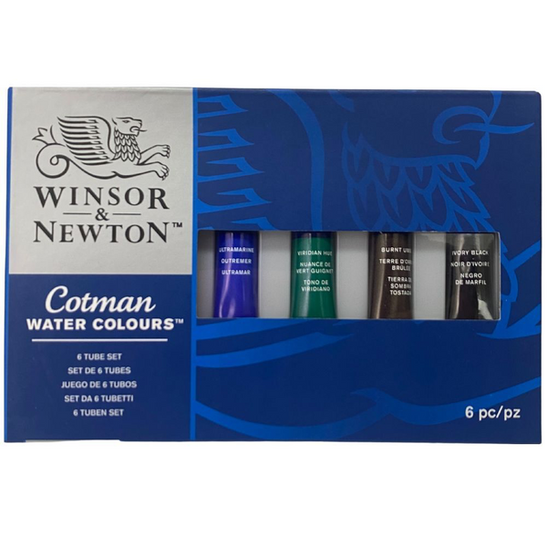 Winsor and Newton Cotman Watercolour 6 x 8ml Tube Set