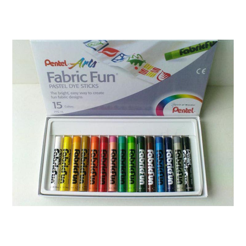 Pentel Fabric Fun Pastel Dye Sticks Pkt 15