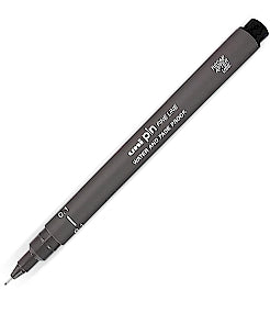 Uni Pin Fine Liner Pen 0.1mm Dark Grey