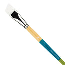 SNAP Brush 9850 Short Handle White Taklon Angle Shader