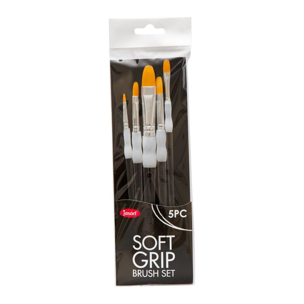 Jasart Soft Grip Brush Set 71430 Filbert Set of 5