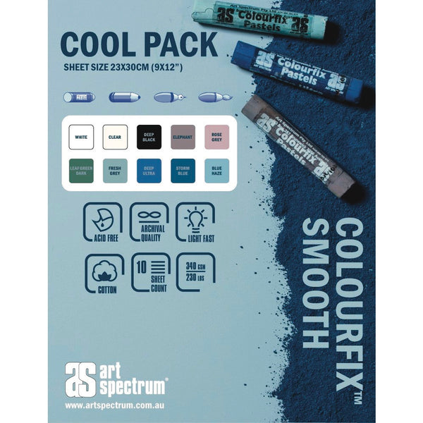 Art Spectrum Colourfix Smooth 340g 23x30cm COOL pack of 10