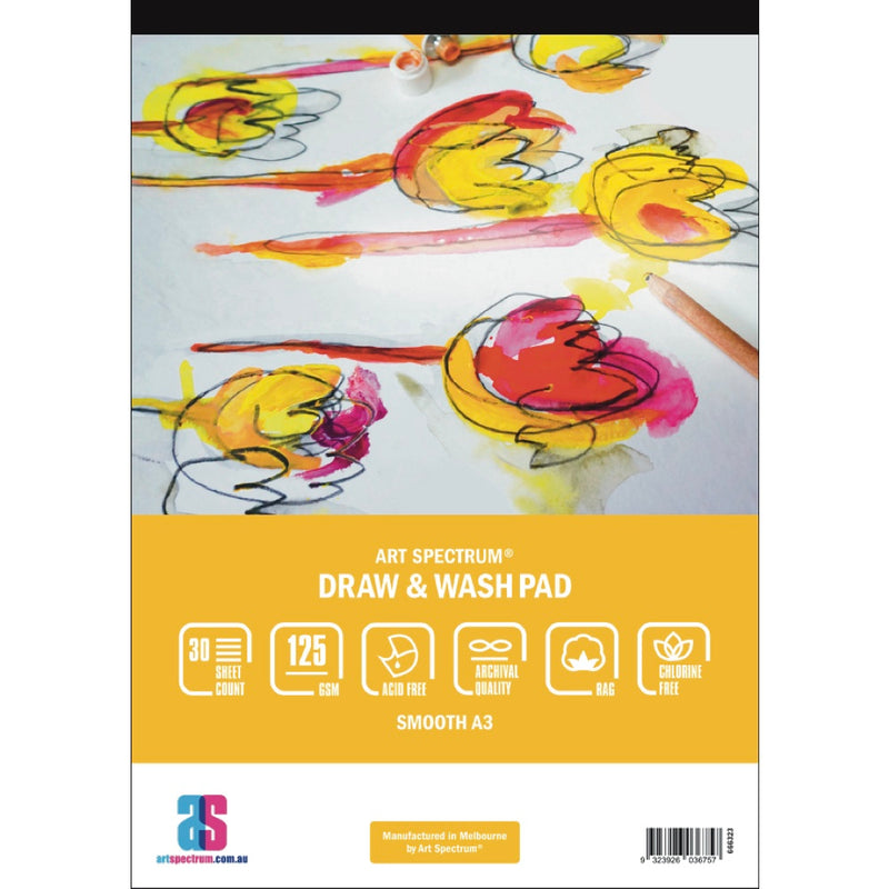 Art Spectrum Draw and Wash Pad 125gsm Smooth