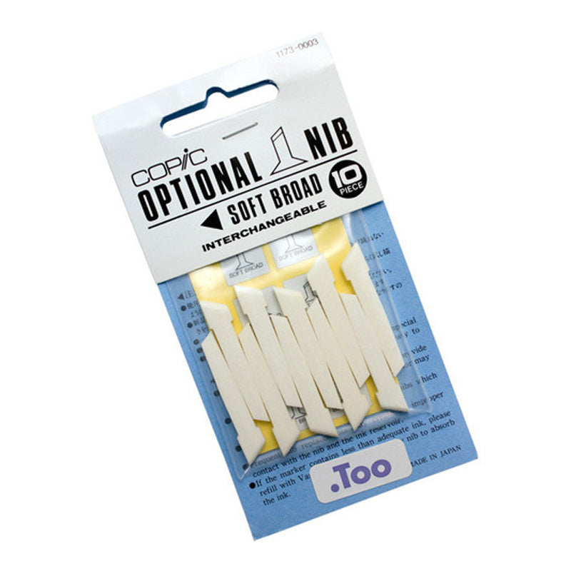 Copic Marker Spare Nibs Pkt 10 Soft Broad