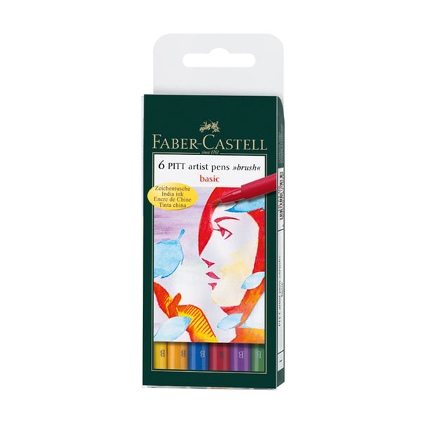 Faber-Castell Pitt Artist Brush Pen set of 6 - Basics