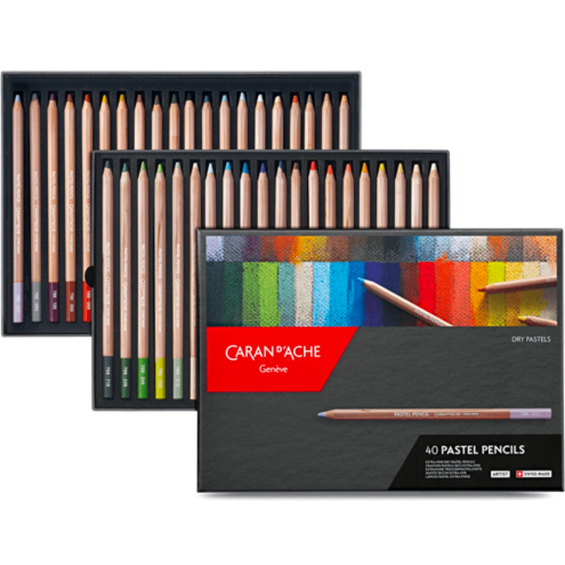 Caran DAche Pastel Pencils Assorted box of 40