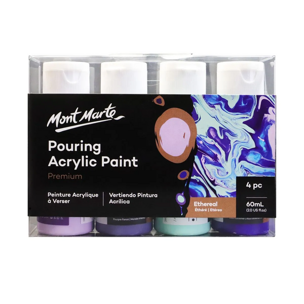 Mont Marte Pouring Acrylic 60ml 4pce - Ethereal