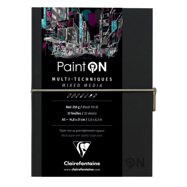 Clairefontaine Paint On Multi Media Sketch Book A5 Black
