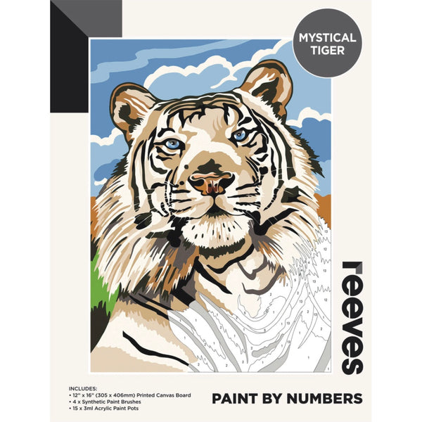 Reeves Paint By Numbers 12x16 inch - Mystical Tiger