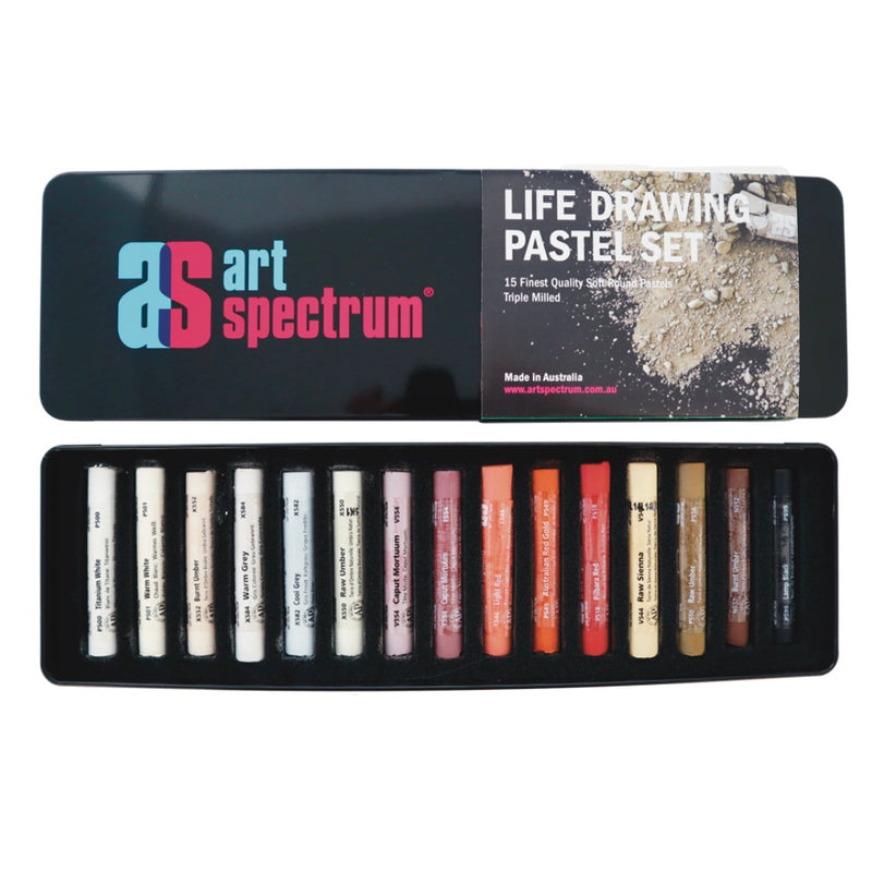 Art Spectrum Soft Round PASTEL Box of 15 - Life Drawing