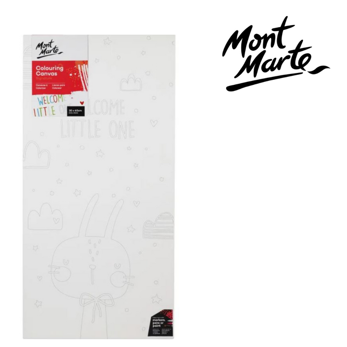 Mont Marte Colouring Canvas 30x60cm - Nursery Assorted