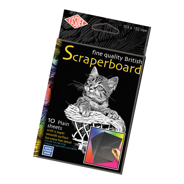 Essdee Black Scraperboard 152 x 101mm - per board